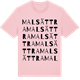 Pink Cotton t-shirt med Malsättra ordlek t-shirt