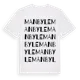 White t-shirt med Manbyle ordlek t-shirt