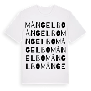 Mångelbo ordlek t-shirt – ekologisk bomull t-shirt från Pinshirt