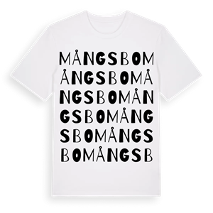 Mångsbo ordlek t-shirt – ekologisk bomull t-shirt från Pinshirt