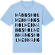 Blue Soul t-shirt med Mångsholmen ordlek t-shirt