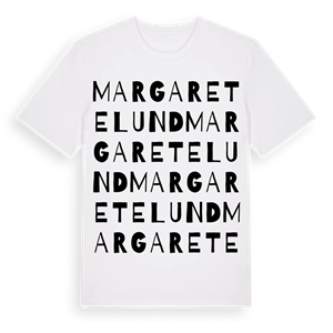 Margaretelund ordlek t-shirt – ekologisk bomull t-shirt från Pinshirt