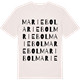 Vintage White t-shirt med Mariebol ordlek t-shirt