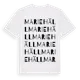 White t-shirt med Mariehäll ordlek t-shirt