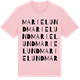 Pink Cotton t-shirt med Marielund ordlek t-shirt
