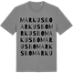 Mid Heather Gray t-shirt med Markusbo ordlek t-shirt