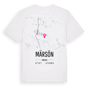 Märsön karta t-shirt – ekologisk bomull t-shirt från Pinshirt