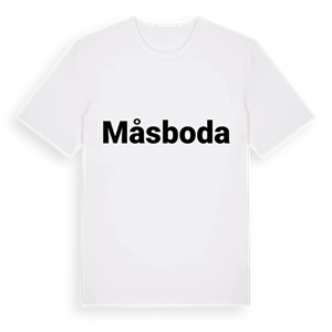 Måsboda fetstil t-shirt – ekologisk bomull t-shirt från Pinshirt