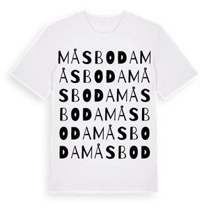 Måsboda ordlek t-shirt – ekologisk bomull t-shirt från Pinshirt