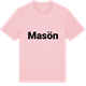 Pink Cotton t-shirt med Masön fetstil t-shirt