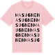 Pink Cotton t-shirt med Masugnen ordlek t-shirt