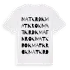 White t-shirt med Matkrok ordlek t-shirt
