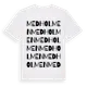 White t-shirt med Medholmen ordlek t-shirt