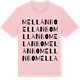 Pink Cotton t-shirt med Mellanbo ordlek t-shirt
