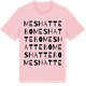 Pink Cotton t-shirt med Meshattebo ordlek t-shirt