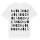 White t-shirt med Mjölänge ordlek t-shirt