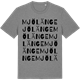 Mid Heather Gray t-shirt med Mjölänge ordlek t-shirt