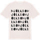 Vintage White t-shirt med Mjölkbo ordlek t-shirt