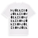 White t-shirt med Mjölkebo ordlek t-shirt