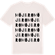 Vintage White t-shirt med Möjbro ordlek t-shirt
