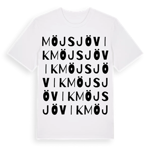 Möjsjövik ordlek t-shirt – ekologisk bomull t-shirt från Pinshirt