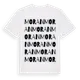 White t-shirt med Moran ordlek t-shirt