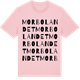 Pink Cotton t-shirt med Morbolandet ordlek t-shirt
