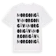 White t-shirt med Morgongåva ordlek t-shirt