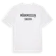 White t-shirt med Mörkmossen i Sverige t-shirt