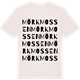 Vintage White t-shirt med Mörkmossen ordlek t-shirt