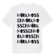 White t-shirt med Mörkmossen ordlek t-shirt