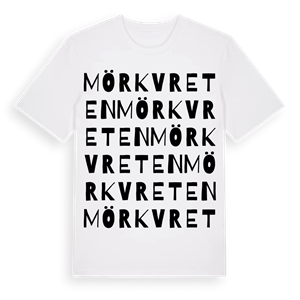 Mörkvreten ordlek t-shirt – ekologisk bomull t-shirt från Pinshirt