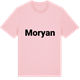 Pink Cotton t-shirt med Moryan fetstil t-shirt