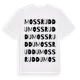 White t-shirt med Mossruddu ordlek t-shirt