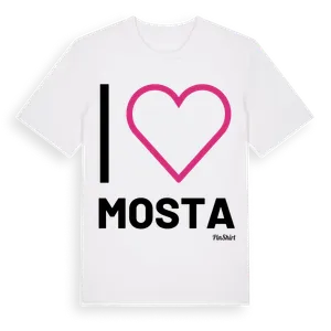 Jag älskar Mosta t-shirt stort tryck – ekologisk bomull t-shirt från Pinshirt