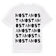 White t-shirt med Mosta ordlek t-shirt