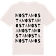 Vintage White t-shirt med Mosta ordlek t-shirt