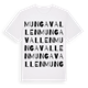 White t-shirt med Mungavallen ordlek t-shirt