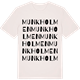 Vintage White t-shirt med Munkholmen ordlek t-shirt