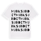 White t-shirt med Munksundet ordlek t-shirt