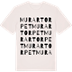 Vintage White t-shirt med Murartorpet ordlek t-shirt