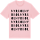 Pink Cotton t-shirt med Myrbol ordlek t-shirt