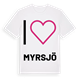 Jag älskar Myrsjö t-shirt stort tryck