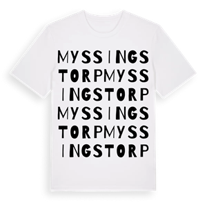 Myssingstorp ordlek t-shirt – ekologisk bomull t-shirt från Pinshirt