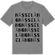 Mid Heather Gray t-shirt med Nässeläng ordlek t-shirt