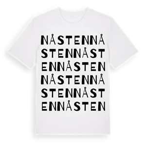 Nåsten ordlek t-shirt – ekologisk bomull t-shirt från Pinshirt