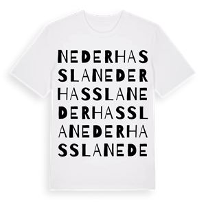 Nederhassla ordlek t-shirt – ekologisk bomull t-shirt från Pinshirt
