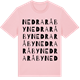 Pink Cotton t-shirt med Nedra Råby ordlek t-shirt
