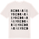 Vintage White t-shirt med Nedra Råby ordlek t-shirt