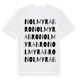White t-shirt med Nolmyrabro ordlek t-shirt